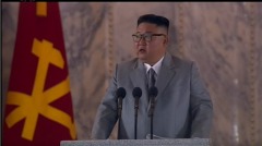 朝鮮黨慶閱兵出現一枚新型洲際彈道飛彈(圖)