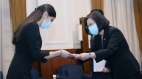 尼國大使李蜜娜遞到任國書：謝謝台灣(組圖)