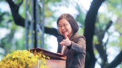 蔡英文：台湾人做到2件事就能吓阻中共(图)