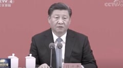 上次在深圳狂咳吓坏人习近平罕见现身浦东大会(图)