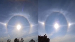 辽宁沈阳又现“三日横空”奇景(图)