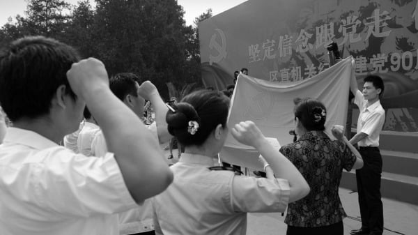 示意圖：中國人宣誓入黨（圖片來源：Getty Images）