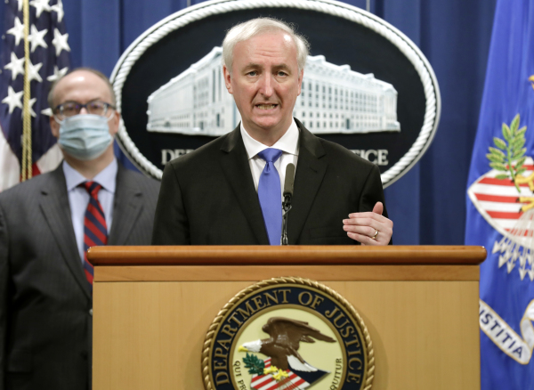 美國司法部新任代理部長傑弗里．羅森（Jeffrey Rosen）。（圖片來源：Yuri Gripas-Pool/Getty Images）