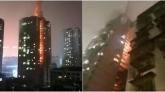 年末再遇大火重庆大楼烈焰贯穿画面骇人(视频图)