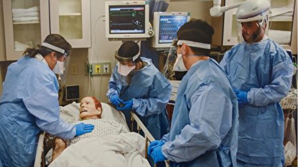 紐約市公立醫院系統日前為緊急醫療事件進行演習活動。