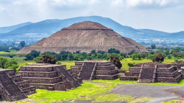 墨西哥的特奥蒂瓦坎古城遗址。