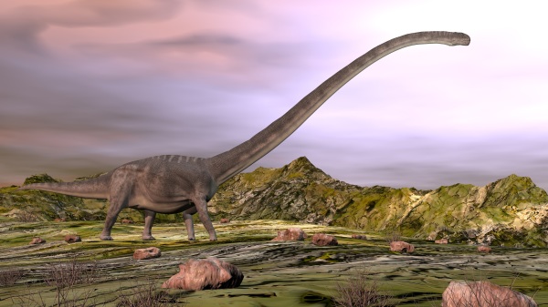 蜥腳類恐龍是陸地上出現過的最巨大的動物。