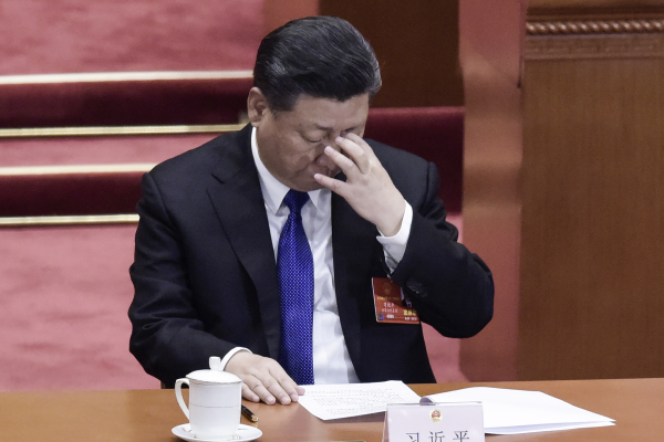 2018年3月19日，习近平在北京参加第十三届全国人民代表期间。