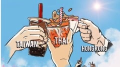 當中共小粉紅初嚐泰式酸辣湯(組圖)