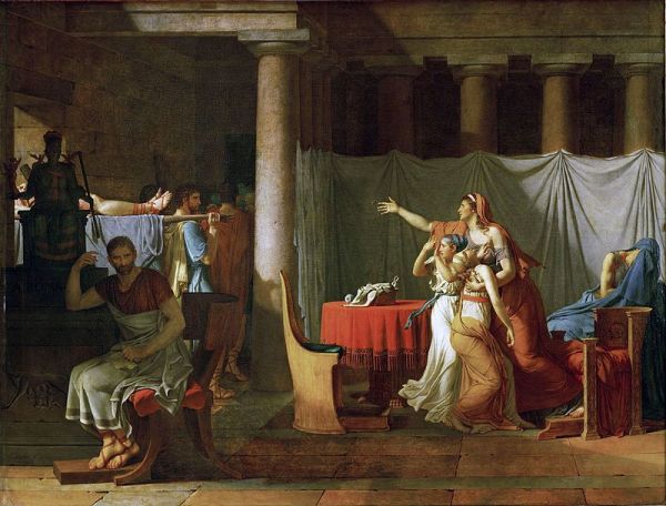 油画《侍从给布鲁图斯带回他儿子们的尸体》