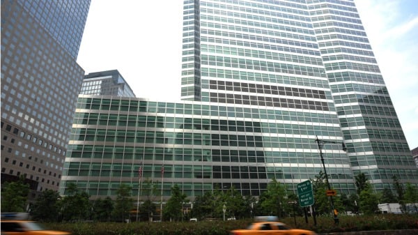 位於紐約曼哈頓下城的證券及投行巨頭高盛公司總部大樓。（圖片來源：STAN HONDA/AFP via Getty Images）