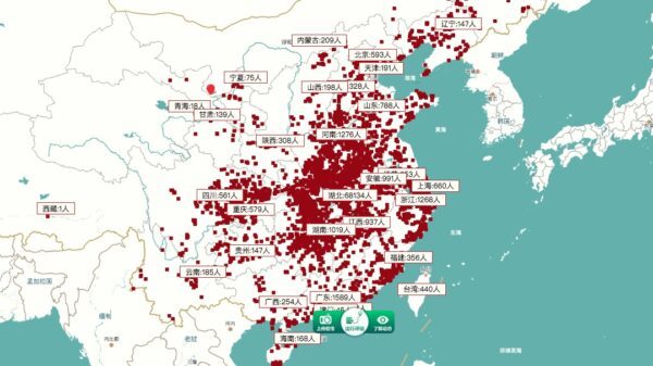 一份由有中共軍方背景的高校統計的疫情大數據近日曝光。