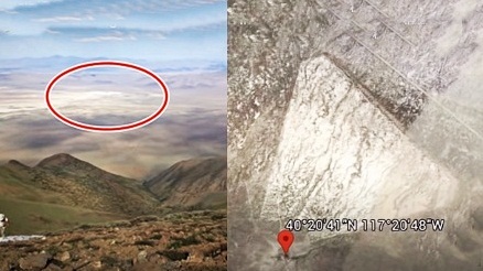 人们在美国内华达州的沙漠里，发现了一个巨大的三角形物体，它就在神秘的“51区”附近。