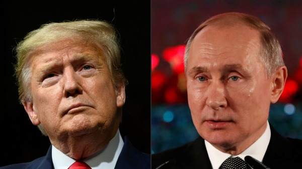 前美國總統唐納德．川普（特朗普）（Donald Trump，左）和俄羅斯總統弗拉基米爾．普京（Vladimir Putin，右）