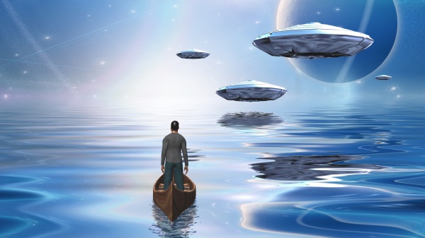 在“帕斯卡古拉UFO事件”中，两名钓鱼客被天狼星人绑架了。（示意图/图片来源：Adobe Stock）
