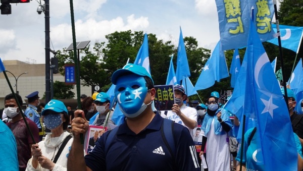 7月12日本反中共东京大游行，维吾尔人控习近平暴行