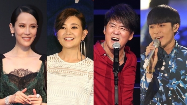 第31届金曲奖颁奖典礼10月3日举办，7月15日公布入围名单，歌后由杨乃文（左）、梁静茹（左2）等人角逐，歌手周华健（左3）、吴青峰（左4）等人争夺歌王。