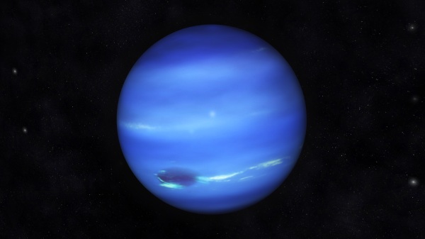 海王星距离太阳很远，环境极为寒冷，被称为“冰巨星”。（图片来源：Adobe Stock）