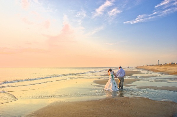 美国海边 拍婚纱照 被卷入大海