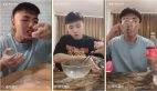 中国禁餐饮浪费微博主“无实物​​吃播”火速爆红(视频图)