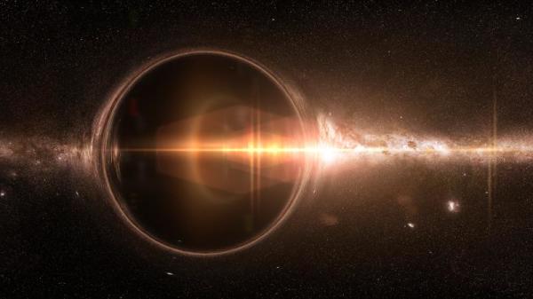 黑洞本身是看不见的，科学家可以通过观测落入黑洞前被加热的气体来观测黑洞。