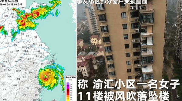 浙江 颱風 墜樓 住戶