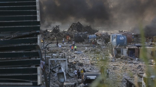 8月4日，黎巴嫩首都貝魯特港口附近發生大爆炸