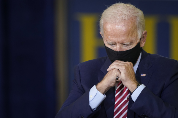 美國民主黨總統候選人、前副總統喬·拜登（Joe Biden）。（圖片來源：Drew Angerer/Getty Images）