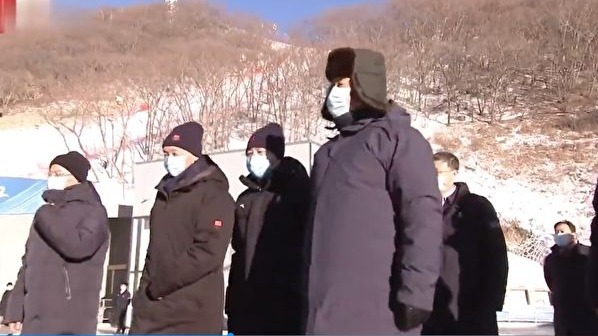 1月18日，習近平考察北京冬奧會、冬殘奧會籌辦工作。（圖片來源：視頻截圖）