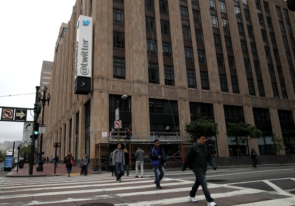 推特公司在加州旧金山的总部大楼
