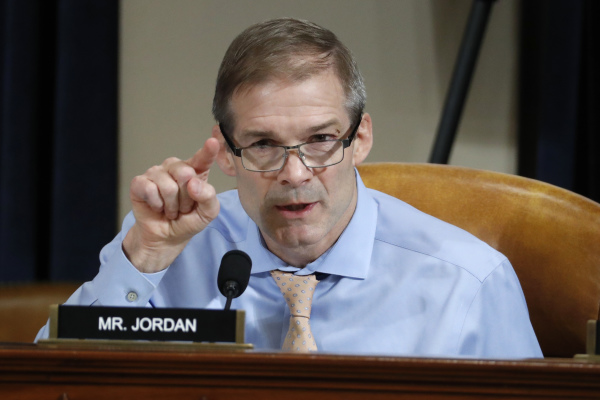 美国国会资深众议员吉姆．乔丹（Jim Jordan）。