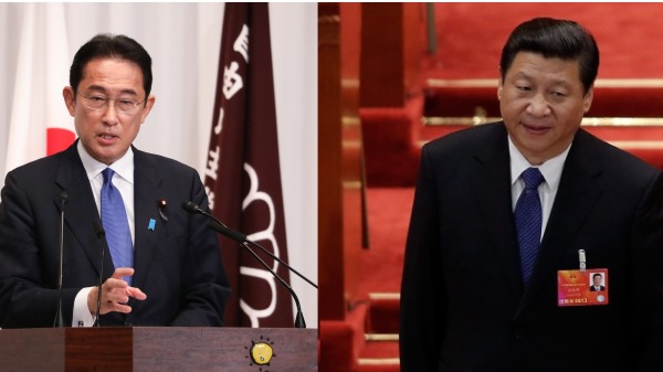 中国国家主席习近平跟日本首相岸田文雄