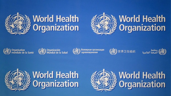 2021年10月18日，世界衛生組織日內瓦新聞發佈會標誌。2(16:9)