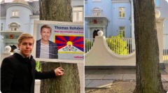 中使馆怒撕选举海报丹麦：中共干涉内政(图)