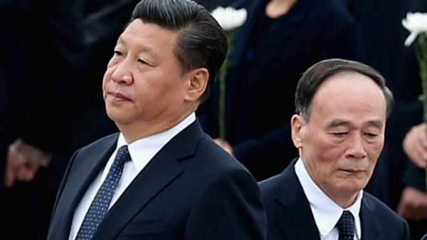 习近平（右）和王岐山（左）资料图。（图片来源：Feng Li/Getty Images）