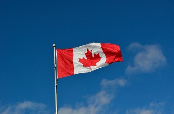 在中国境内申请加拿大10年签证的时间大大缩短。图为加拿大国旗。