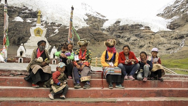 中印边境的藏民们。