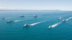 路透社：20艘軍艦今在台海中線對峙(圖)