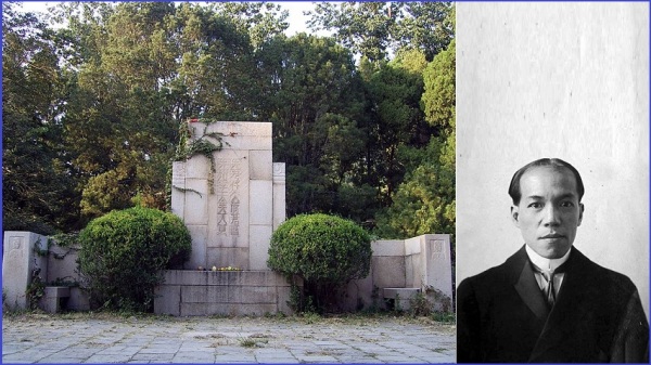 梁启超在1929年1月19日病逝，后来与妻子李蕙仙合葬，王桂荃也被葬在此处。图为北京植物园的梁启超墓。