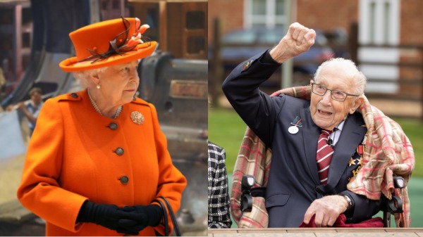 高齡百歲的英國二戰老兵摩爾2日傳出不幸病逝的消息，英國女王帶頭向他家人致意。