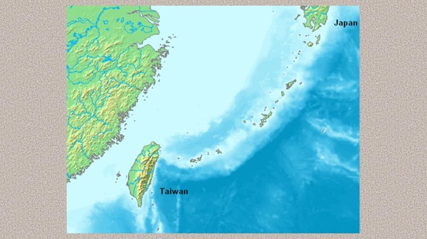 琉球群岛位置示意图