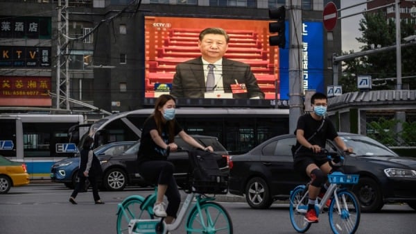 习近平称中国正面临着“东升西降”的大趋势。（图片来源:Kevin Frayer/Getty Image）