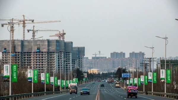 图为北京香河房地产开发区一景