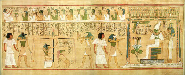 古埃及的纸莎草书。