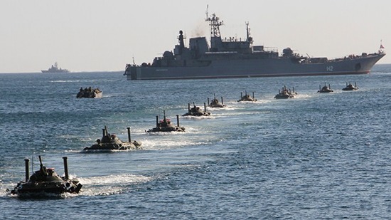 2012年，俄羅斯黑海艦隊在克裡米亞半島海岸附近軍演