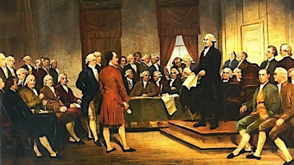 1787年制憲會議情景。