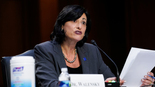 美国疾病预防控制中心（CDC）主任罗谢尔．瓦伦斯基（Rochelle Walensky）在参议院听证会上作证