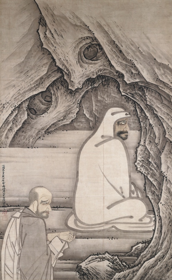 菩提達摩與慧可的局部圖（圖片來源：公有領域）  