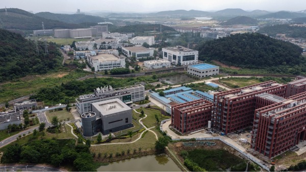 2020年5月27日，中国武汉病毒研究所的空拍。