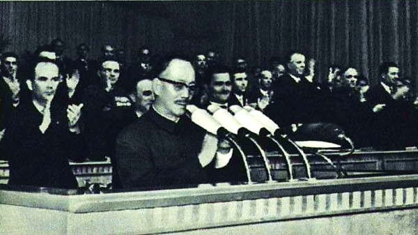 1966年康生出席阿尔巴尼亚劳动党党代会